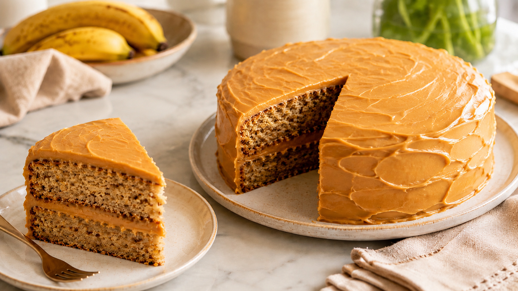 Abigail's Banana Cake with Caramel Frosting