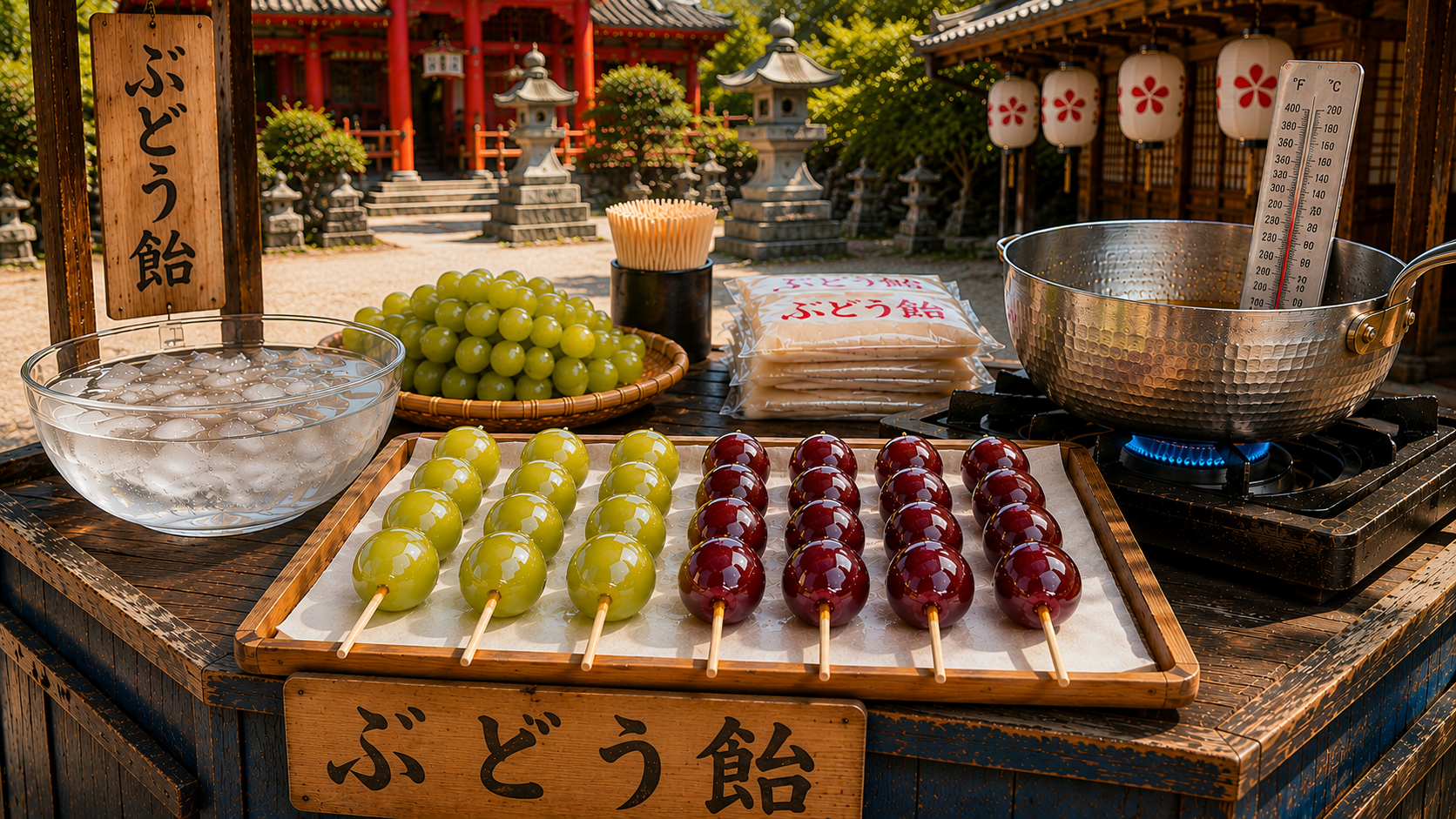 Budo Ame (Japanese Candied Grapes)