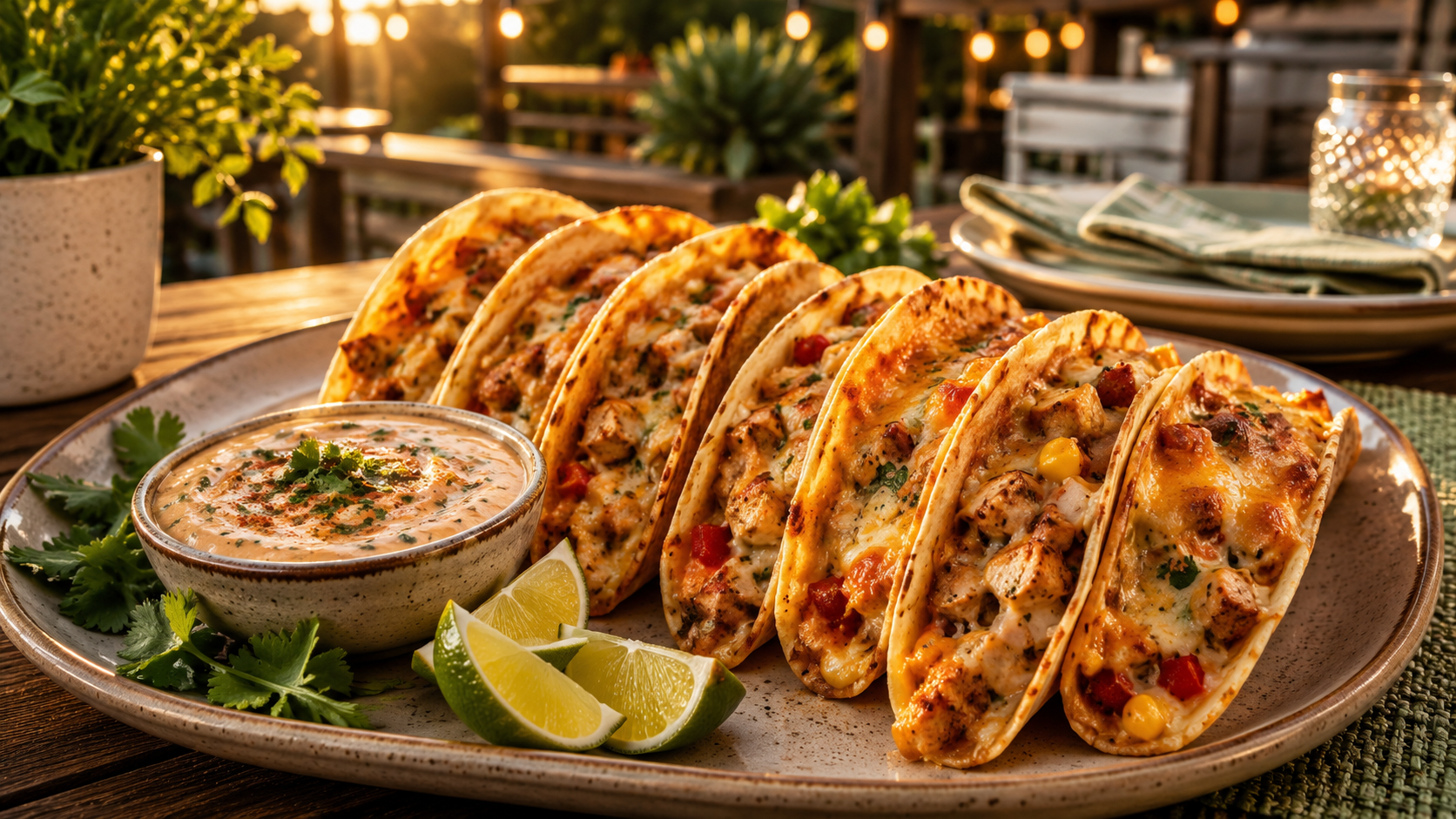 Crispy Baked Chicken Tacos