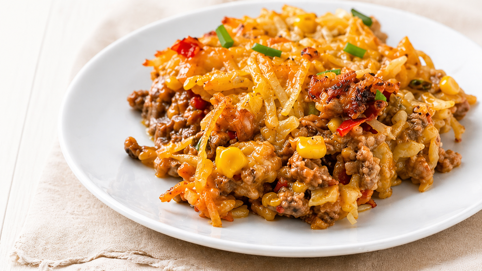 Hashbrown Taco Casserole