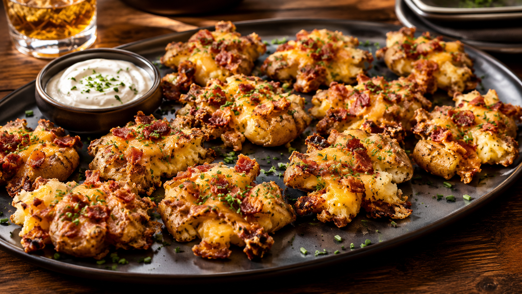 Smashed Loaded Mini Potatoes