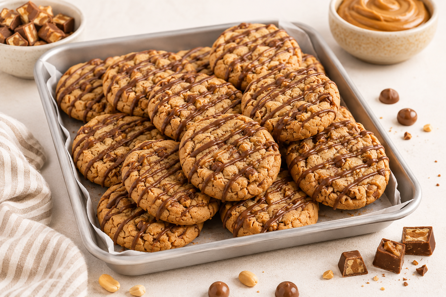 Snickers Peanut Butter Cookies