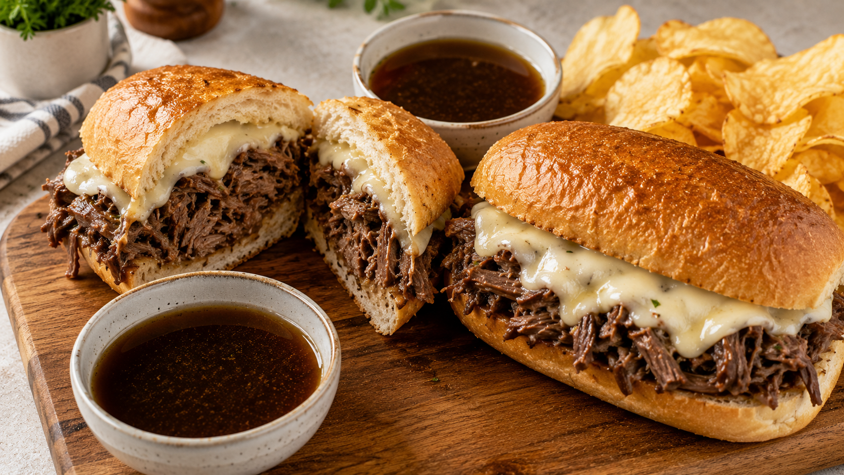 Stephanie's French Dip Sandwiches